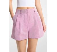 MK Shorts in lino e cotone con pieghe - Rosa - Michael Kors IT 42