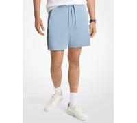 MK Shorts in misto cotone con fettuccia con logo - Blu - Michael Kors XL