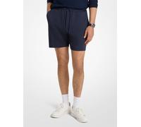MK Shorts in misto cotone con tasche e logo - Blu - Michael Kors S