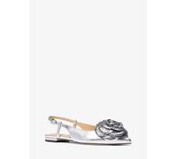 MK Slingback bassa Elodie in pelle metallizzata con decorazioni - Grigio - Michael Kors EU 36