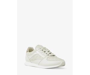 MK Sneaker Cindy con pannelli lisci e stampa logo - Bianco - Michael Kors EU 40.5