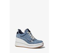 MK Sneaker Emmy in denim con zeppa - Bianco - Michael Kors EU 38.5
