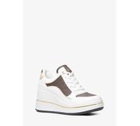 MK Sneaker Emmy in pelle con logo e zeppa - Marrone - Michael Kors EU 38.5
