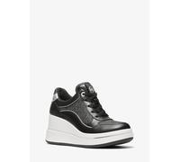 MK Sneaker Emmy in pelle con logo e zeppa - Nero - Michael Kors EU 39
