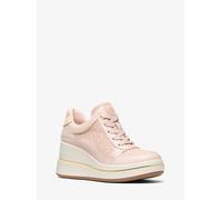MK Sneaker Emmy in pelle con logo e zeppa - Rosa - Michael Kors EU 42.5