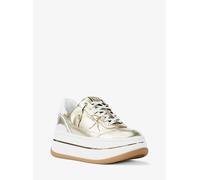 MK Sneaker Hayes con plateau in pelle metallizzata con decorazioni - Oro - Michael Kors EU 37