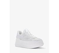 MK Sneaker Hayes in misto lino con plateau e borchie - Grigio - Michael Kors EU 37