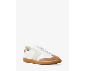 MK Sneaker Jovie in pelle e stampa logo - Bianco - Michael Kors EU 36
