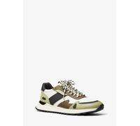MK Sneaker Miles in mesh color block con logo - Verde - Michael Kors EU 40