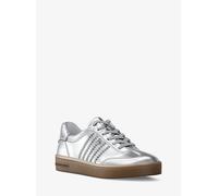 MK Sneaker Scotty in pelle metallizzata con decorazioni - Argento - Michael Kors EU 36