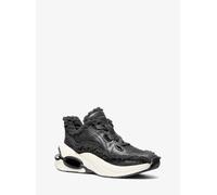 MK Sneaker Toni in pelle effetto consumato e sherpa - Nero - Michael Kors EU 41