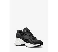 MK Sneaker Zuma in materiale misto con decorazioni e finiture sfrangiate - Nero - Michael Kors EU 39