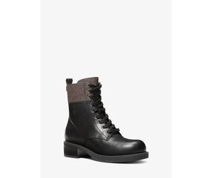 MK Stivale combat Lyle in pelle con logo - Marrone - Michael Kors EU 36