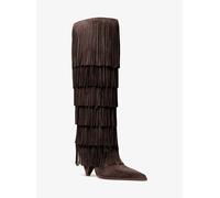 MK Stivali alti Jayla in pelle scamosciata con frange - Marrone - Michael Kors EU 38.5