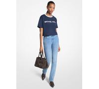 MK T-shirt in cotone con applicazioni - Blu - Michael Kors M