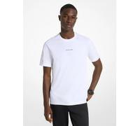 MK T-shirt in cotone con fettuccia con logo - Bianco - Michael Kors S