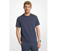 MK T-shirt in cotone con logo - Blu - Michael Kors S