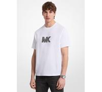 MK T-shirt in cotone con logo effetto grafico - Bianco - Michael Kors XXL