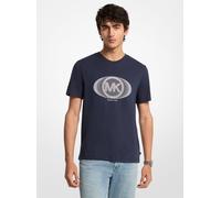 MK T-shirt in cotone con logo effetto grafico - Blu - Michael Kors XL