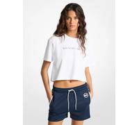 MK T-shirt in cotone con logo in rilievo - Bianco - Michael Kors XL