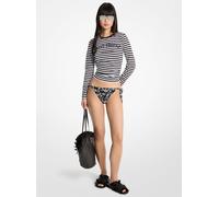 MK T-shirt St. Tropez in cotone a righe - Nero - Michael Kors XS