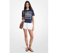 MK T-shirt St. Tropez in cotone - Blu - Michael Kors XS