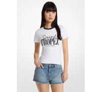 MK T-shirt St. Tropez in cotone stretch - Bianco - Michael Kors XL