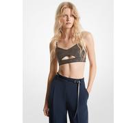 MK Top bustier in crêpe stretch con decorazioni - Blu - Michael Kors IT 38