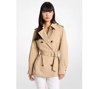 MK Trench cropped in tessuto con cintura - Naturale - Michael Kors
