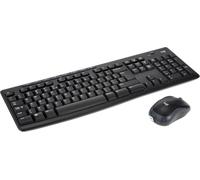 MK270 Combo Tastiera e Mouse Wireless per Windows, Layout Inglese QWERTY - Nero