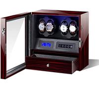 MKAK Avvolgitore Automatico 4 + 5 di Lusso con GUIDATO, Pillow Morbido e Motore Muto DPD LCD. Controllo, Orologio Visualizza la Casella di archiviazione Accessori per Orologi(E)