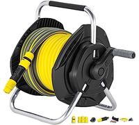 MKAK Avvolgitubo Da Giardino For Montaggio A Parete, Carrello Avvolgitubo Esterno Rack Di Stoccaggio Portatile Tubi Acqua Acciaio Inossidabile Irrigazione(25m Pipe)