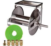 MKAK Avvolgitubo For Acqua In Acciaio Inossidabile, Avvolgitubo Giardino Da 1/2 "con Manovella E Divisorio Superiore Cortile Esterno Garage Tiene 130 FT(B)