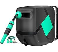 MKAK Avvolgitubo Portatile For Esterni, Giardino Carrello Tubo Telescopico Automatico Resistente Organizzatore Idraulico A Parete Autolavaggio(Hose Cart+10m Pipe)