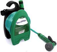 MKAK Carrello Avvolgitubo For Tubo Da Giardino Da 10 M, Mini Stoccaggio Tubi Giardino Domestico Agricolo Portatile Con Set Pistole A Spruzzo D'acqua