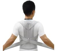 MKAK Cintura for la correzione della postura, Correttore posturale for terapia della spalla for uomini e donne Piastra for supporto for la schiena Scoliosi Tutore for la schiena(Light gray,L)
