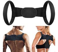 MKAK Correttore di postura for le donne Uomo posteriore Brace Dolore Sollievo Sollievo Supporto for la spalla regolabile Rilega posteriore(Black,XL)