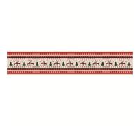 MKAK Decorazione for la casa Tovaglia da tè con neve, Accessori for la decorazione della tavola di Capodanno Bandiera da tavolo in lino Bandiera da tavolo natalizia Runner da tavolo(5,200x33cm)
