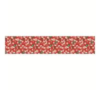 MKAK Decorazione for la casa Tovaglia da tè con neve, Accessori for la decorazione della tavola di Capodanno Bandiera da tavolo in lino Bandiera da tavolo natalizia Runner da tavolo(14,200x33cm)