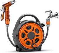 MKAK Manufatto For Irrigazione Del Giardino, Avvolgitubo Da Appendere Alla Parete/portatile L'esterno Paesaggio Pistola Ad Acqua Autolavaggio Domestico(Set 1)