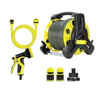 MKAK Rack Di Stoccaggio Tubi Dell'acqua A Parete, Avvolgitubo Da Giardino Irrigazione Domestico Set Staffe Tubo Flessibile Pistola Ad Acqua Autolavaggio(Style 2,15m)