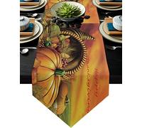 MKAK Thanksgiving Pumpkin Meloni Frutti Tavolo runner, feste di nozze Tavolo da tavolo Decorazioni del Ringraziamento Runner da tavolo(33x178cm)