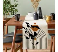 MKAK Tovaglia Con Stampa Foglia Sole, Accessori For La Decorazione Della Tavola Da Pranzo Runner Da Tavolo Da Cucina For La Casa Semplice E Moderno Astratto Runner da tavolo(150x33cm)