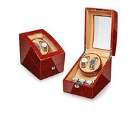 MKAK Watch Winder Box, for Orologi Automatici, Adattatore Esterno for Vernice for Pianoforte in Legno massello e Motore Silenzioso Alimentato a Batteria Accessori per Orologi(2+3)