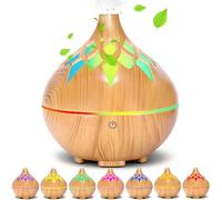 MKAKYES Diffusore di Oli Essenziali, 160ml Diffusore di Aromi, Ultrasuoni Aromaterapia Diffusore, con Connessione USB, 7 Colori LED, pegnimento Automatico Senza Acqua, per Ufficio e Casa