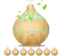 MKAKYES Diffusore di Oli Essenziali, 160ml Diffusore di Aromi, Ultrasuoni Aromaterapia Diffusore, con Connessione USB, 7 Colori LED, pegnimento Automatico Senza Acqua, per Ufficio e Casa
