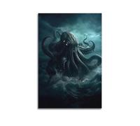 MKALDXCC Poster decorativo da parete su tela, motivo: La sirena e l'abisso, stampa artistica moderna per camera da letto, 30 x 45 cm