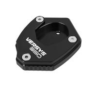 MKBHD Misura for Kawasaki Versys650 Versys650 Versys Versys 650 2010-2023 Cavalletto Piastra di Estensione Piede Cavalletto Laterale Ingranditore Pad Supporto(Black-with Logo)