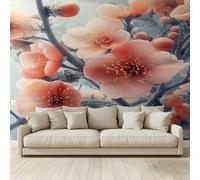 MKBKLI Carta da Parati Fotografica Inverno profumo floreale - Design per Pareti Camera - Fotomurale Tessuto Non Tessuto 350 x 256 cm - Colla Non Inclusa A102