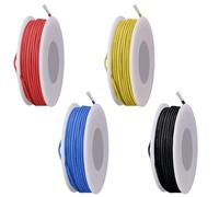 MKBKLLJY Cavo elettrico in PVC a 26 gauge, 300 V, isolamento 26 AWG, filo di rame stagnato, rivestito in 4 colori (rosso/giallo/blu/nero) 5 m/16,4 ft per pezzo assortimento di cavi per fai da te